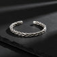 Handwoven Rope bangle | Matt / Shiny Finish Adjustable Cuff Style Bangle / kadaa | 925 Sterling Silver