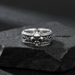 Exclusive Fleur de Lis Symbol Band Ring for Men, Oxidized Sterling Silver 925 Ring