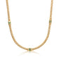 RARE PRINCE by CARAT SUTRA | Minimalist Solid 4mm Cuban Link Chain studded with Natural Emeralds | 925 Sterling Silver Chain | With Certificate of Authenticity and 925 Hallmark