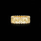 22k Gold Plated Classic Armour Interchangeable Silver Band | 925 Sterling Silver Ring, studded with Swarovski stones