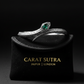 Adjustable 3D Snake Bangle Bracelet with Natural Emerald Stone Eyes | 925 Sterling Silver