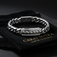 14mm Wide Solid Cuban - Armor Bracelet Studded with Swarovski Diamond | 925 Sterling Silver