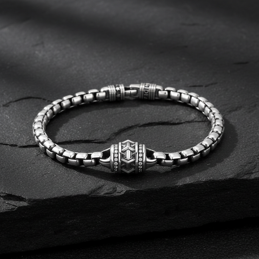 5mm Armor Box Chain Bracelet | 925 Sterling Silver Bracelet | With Certificate of Authenticity and 925 Hallmark - caratsutra