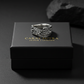 Minimalist Feather Style Band Ring | Oxidized Sterling Silver 925 Ring