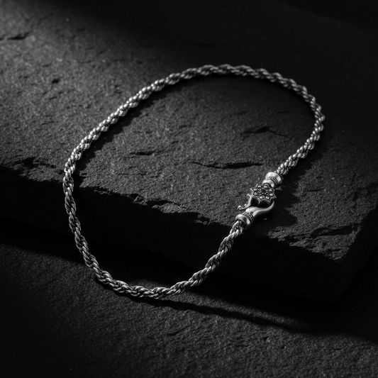 Vintage Lotus Rope 3mm Rope Chain | 925 Sterling Silver Chain