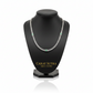 RARE PRINCE by CARAT SUTRA | Minimalist Solid 4mm Cuban Link Chain studded with Natural Emeralds | 925 Sterling Silver Chain | With Certificate of Authenticity and 925 Hallmark