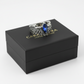 RARE PRINCE by CARAT SUTRA | Exclusive Adjustable Feather Band studded with Natural Blue Sapphire, Oxidized Sterling Silver 925 Ring | With Certificate of Authenticity and 925 Hallmark