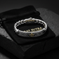 14mm wide, Unique Fleur-De-Lis Cuban Link Bracelet for Men | Oxidized 925 Silver Bracelet
