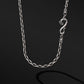 RARE PRINCE by CARAT SUTRA | 3mm wide vintage Dragon Infinity link chain, Oxidised Finish | 925 Sterling Silver Chain | With Certificate of Authenticity and 925 Hallmark - caratsutra