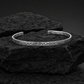 3mm wide Exclusive Hand-Engraved for Men, Oxidized Sterling Silver 925 Ring | Jewellery for Men - caratsutra
