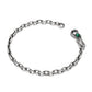 Adjustable 3D Snake Bangle Bracelet with Natural Emerald Stone Eyes | 925 Sterling Silver