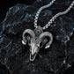 RARE PRINCE by CARAT SUTRA | Unique Designed Horned Ram Pendant for Aries Zodiac for Men | 925 Sterling Silver Oxidized Pendant with Hallmark - caratsutra