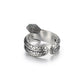 RARE PRINCE by CARAT SUTRA | Adjustable Unique Designed Snake Ring with Natural Emerald | 925 Sterling Silver Oxidized Ring | With Certificate of Authenticity and 925 Hallmark