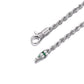 3.5mm IRIS Rope Bracelet | 925 Sterling Silver Bracelet, studded with Real mini Emeralds | With Certificate of Authenticity and 925 Hallmark