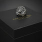 RARE PRINCE by CARAT SUTRA | Unique Designed Ferocious Lion Ring | 925 Sterling Silver Oxidized Ring | Men's Jewelry | With Certificate of Authenticity and 925 Hallmark - caratsutra