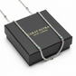 RARE PRINCE by CARAT SUTRA | Minimalist Solid 4mm Cuban Link Chain studded with Natural Emeralds | 925 Sterling Silver Chain | With Certificate of Authenticity and 925 Hallmark
