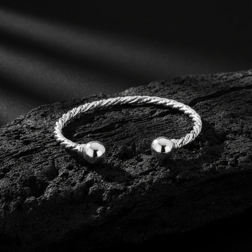 Ball Rope Bangle| Adjustable Modern Style Bangle/kadaa/Handcuff | 925 Sterling Silver