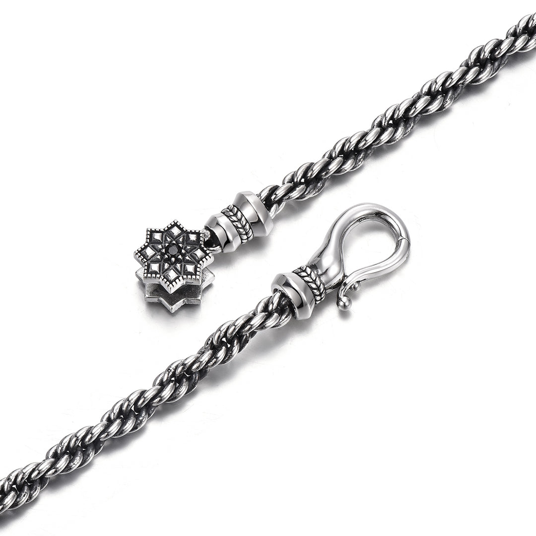 Vintage Lotus Rope 3mm Rope Chain | 925 Sterling Silver Chain