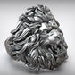 RARE PRINCE by CARAT SUTRA | Unique Designed Ferocious Lion Ring | 925 Sterling Silver Oxidized Ring | Men's Jewelry | With Certificate of Authenticity and 925 Hallmark - caratsutra