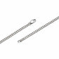 RARE PRINCE by CARAT SUTRA | Minimalist Solid 4mm Cuban Link Chain studded with Natural Emeralds | 925 Sterling Silver Chain | With Certificate of Authenticity and 925 Hallmark