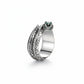 RARE PRINCE by CARAT SUTRA | Adjustable Unique Designed Snake Ring with Natural Emerald | 925 Sterling Silver Oxidized Ring | With Certificate of Authenticity and 925 Hallmark