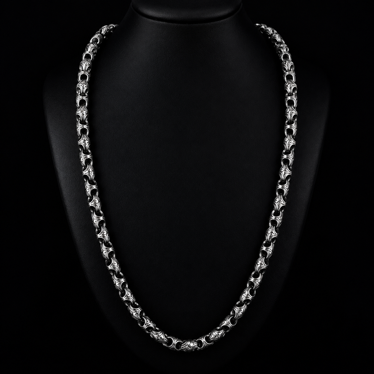 RARE PRINCE by CARAT SUTRA | Unique Vintage Artistry Ancient Oxidized Chain | 925 Sterling Silver Chain | Men's Jewelry