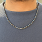 Minimalist Solid 4mm Oxidised Turquoise Chain | Chain - caratsutra