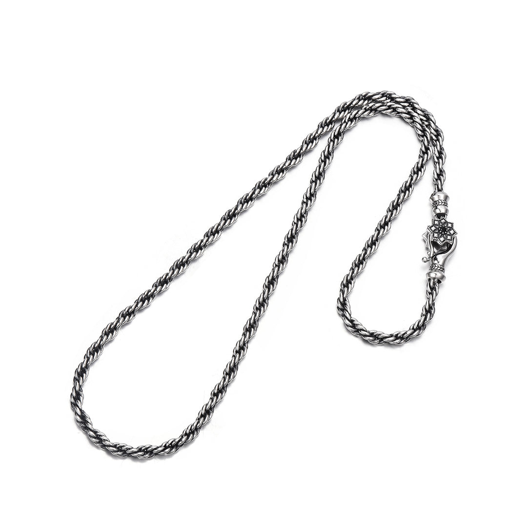 Vintage Lotus Rope 3mm Rope Chain | 925 Sterling Silver Chain