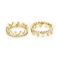 22k Gold Plated Classic Armour Interchangeable Silver Band | 925 Sterling Silver Ring, studded with Swarovski stones