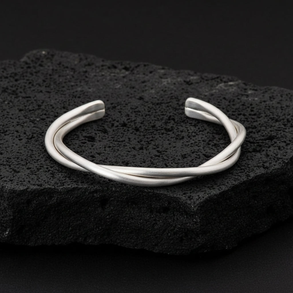 Twisted Rope Bangle| Adjustable Modern Style Bangle/kadaa/Handcuff | 925 Sterling Silver