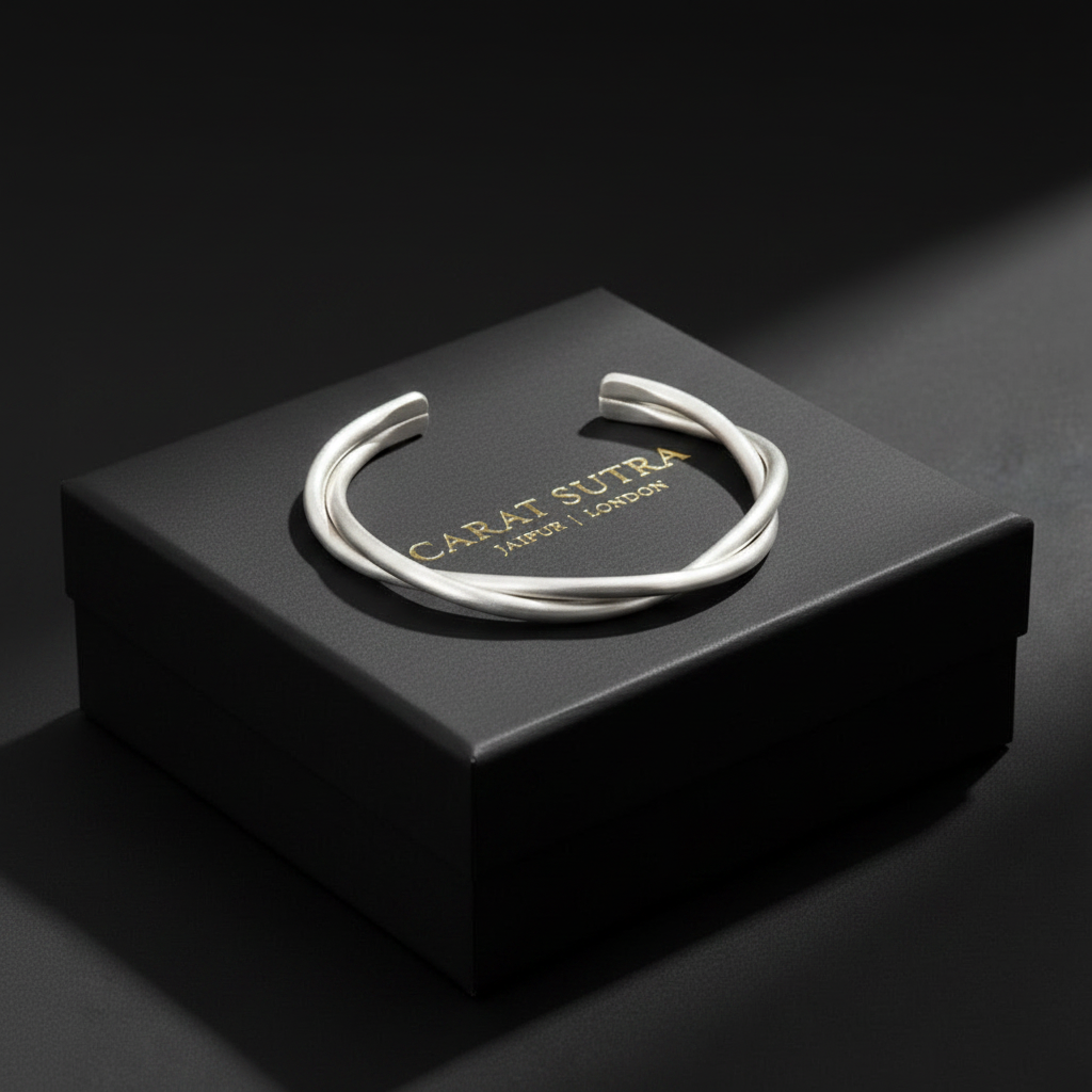 Twisted Rope Bangle| Adjustable Modern Style Bangle/kadaa/Handcuff | 925 Sterling Silver
