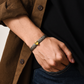 Adjustable 3D Eagle Bangle Bracelet with Natural Citrine (Sunela) Stone | 925 Sterling Silver