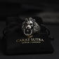 RARE PRINCE by CARAT SUTRA | Unique Designed Lion Door Knocker Ring | 925 Sterling Silver Oxidized Ring | With Certificate of Authenticity and 925 Hallmark - caratsutra