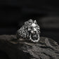 RARE PRINCE by CARAT SUTRA | Unique Designed Lion Door Knocker Ring | 925 Sterling Silver Oxidized Ring | With Certificate of Authenticity and 925 Hallmark - caratsutra