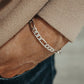 7mm Figaro Chain Bracelet | 925 Sterling Silver Bracelet | With Certificate of Authenticity and 925 Hallmark