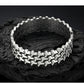 3 Row, 18mm Wide Solid Armor Bracelet Studded with/without Swarovski Diamond | 999 Sterling Silver | With Certificate of Authenticity and 925 Hallmark