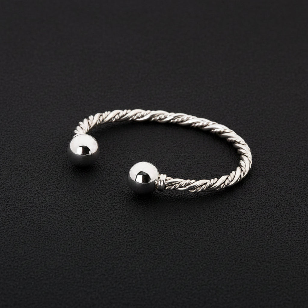 Ball Rope Bangle| Adjustable Modern Style Bangle/kadaa/Handcuff | 925 Sterling Silver