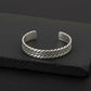 Handwoven bangle | Matt / Shiny Finish Adjustable Cuff Style Bangle / kadaa | 925 Sterling Silver