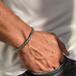 Handwoven Rope bangle | Matt / Shiny Finish Adjustable Cuff Style Bangle / kadaa | 925 Sterling Silver