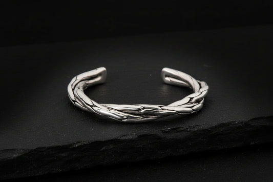Double Infinity Bangle| Adjustable Modern Style Bangle/kadaa/Handcuff | 925 Sterling Silver - caratsutra