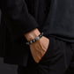Vintage Oxidized Tiger Face Black Onyx Beads Bracelet | 925 Sterling Silver