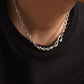 RARE PRINCE by CARAT SUTRA | 3mm wide vintage Dragon Infinity link chain, Oxidised Finish | 925 Sterling Silver Chain | With Certificate of Authenticity and 925 Hallmark - caratsutra