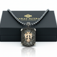 RARE PRINCE by CARAT SUTRA | Unique Designed Eagle Pendant for Men | 925 Sterling Silver Rosegold Plated Oxidized Pendant | Men's Jewelry | With Certificate of Authenticity and 925 Hallmark - caratsutra