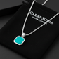 Simple Designed Silver Pendant in Natural Turquoise, 925 Sterling Silver Pendant | With Certificate of Authenticity and 925 Hallmark - caratsutra