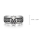 Exclusive Fleur de Lis Symbol Band Ring for Men, Oxidized Sterling Silver 925 Ring