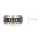 Exclusive Trishul Symbol Band Ring for Men, Oxidized Sterling Silver 925 Ring