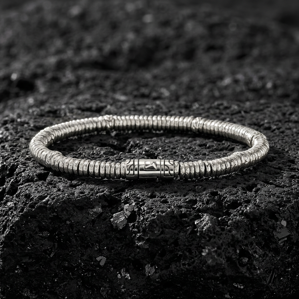 4mm Heishi Ring Bracelet | 925 Sterling Silver with Hallmark