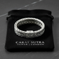 RARE PRINCE by CARAT SUTRA | 16mm Wide Hammered Textured Bracelet | 925 Sterling Silver Bracelet | Men's Jewelry | With Certificate of Authenticity and 925 Hallmark