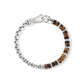 4mm Tiger Eye Box Chain Bracelet | 925 Sterling Silver Bracelet