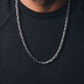 Solid 8mm Byzantine Heavy Link Chain | 925 Sterling Silver Chain with Hallmark